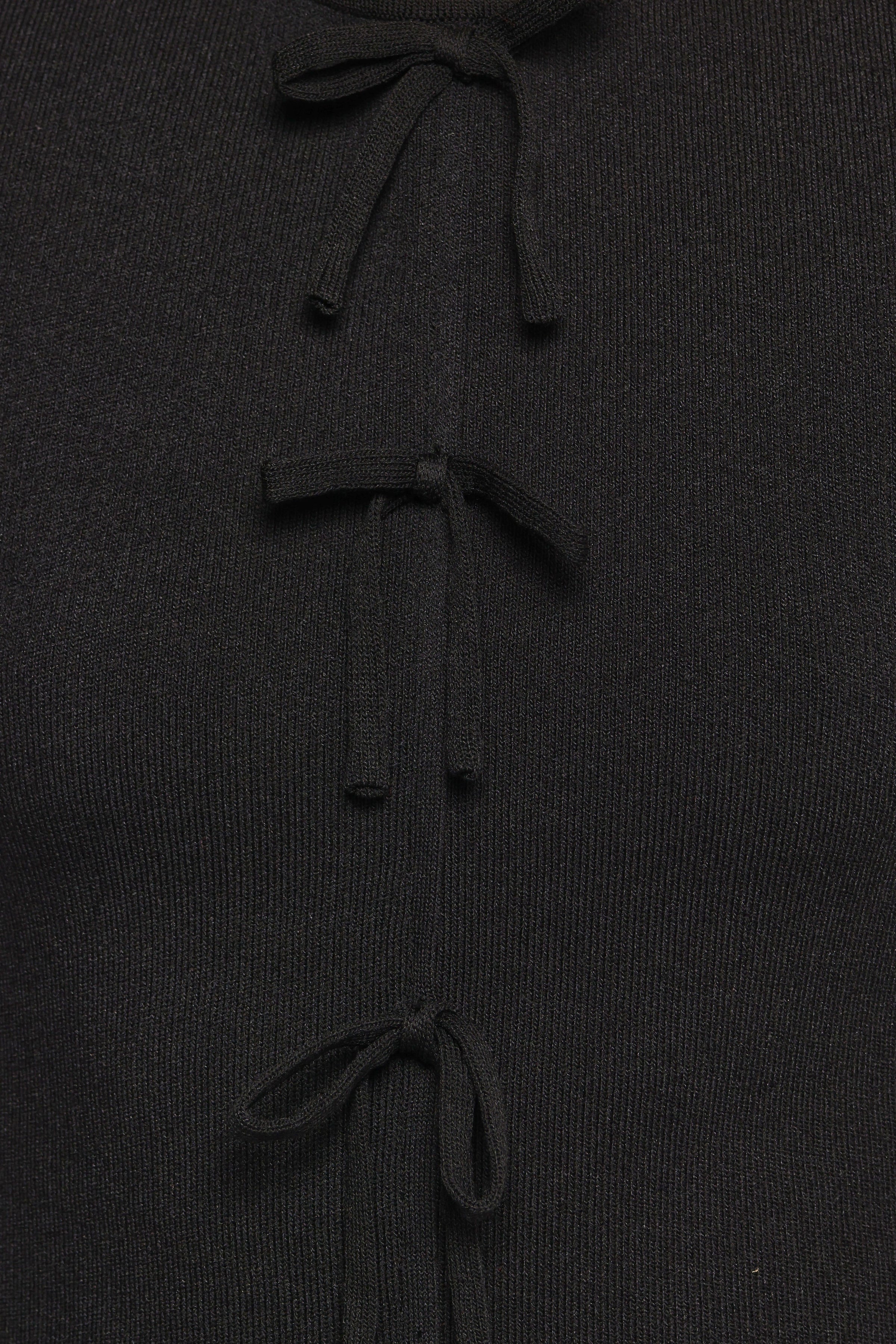 TOPS Milani Bow Knitted Top - Black
