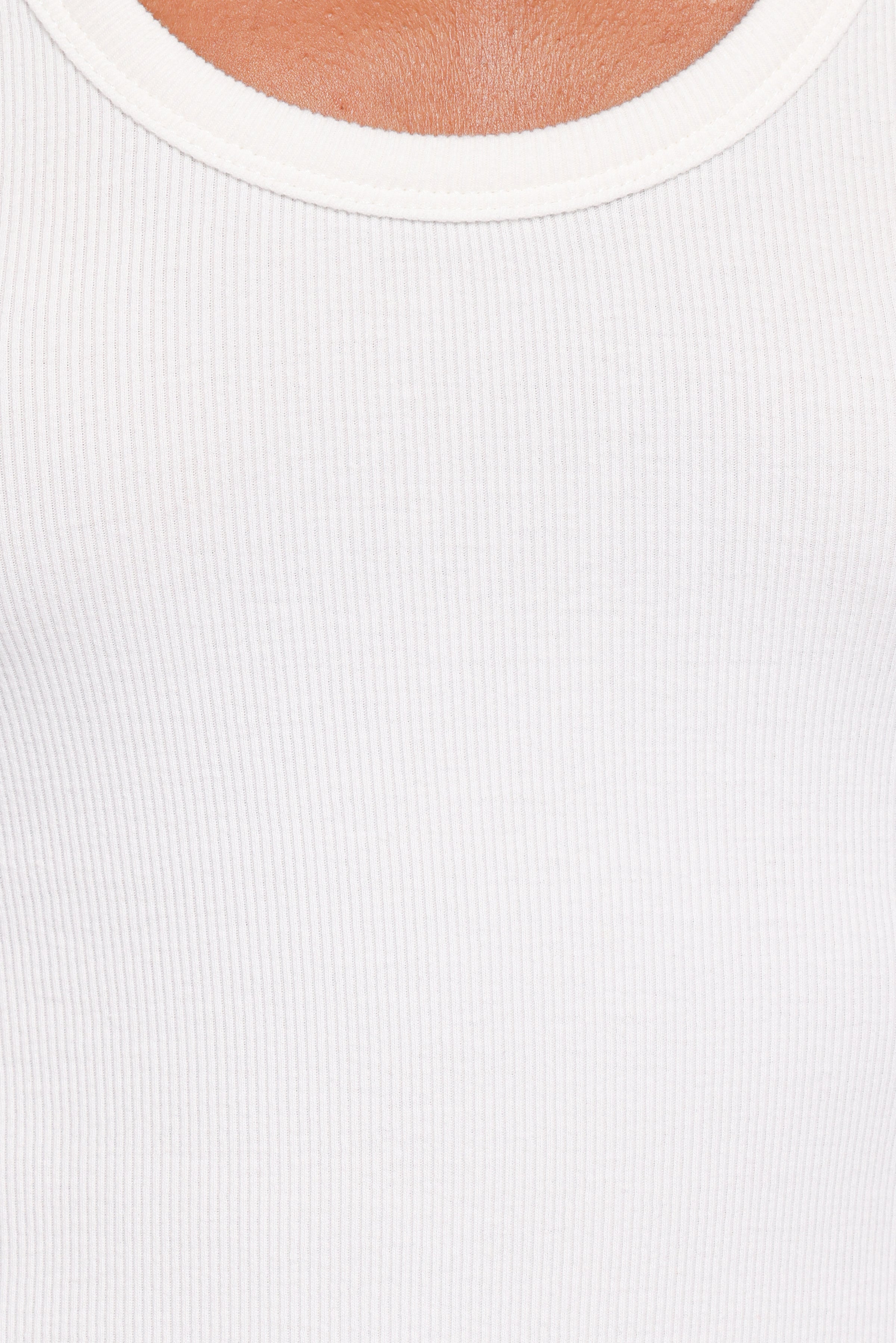 TOPS Miles Racerback Rib Knit Tank Top - White