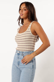 TOPS @Milla Knit Top - Cream Mocha (Hold for Cool Beginnings)