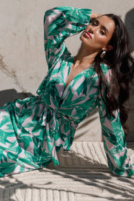 TOPS Minelli Pleat Top - Green