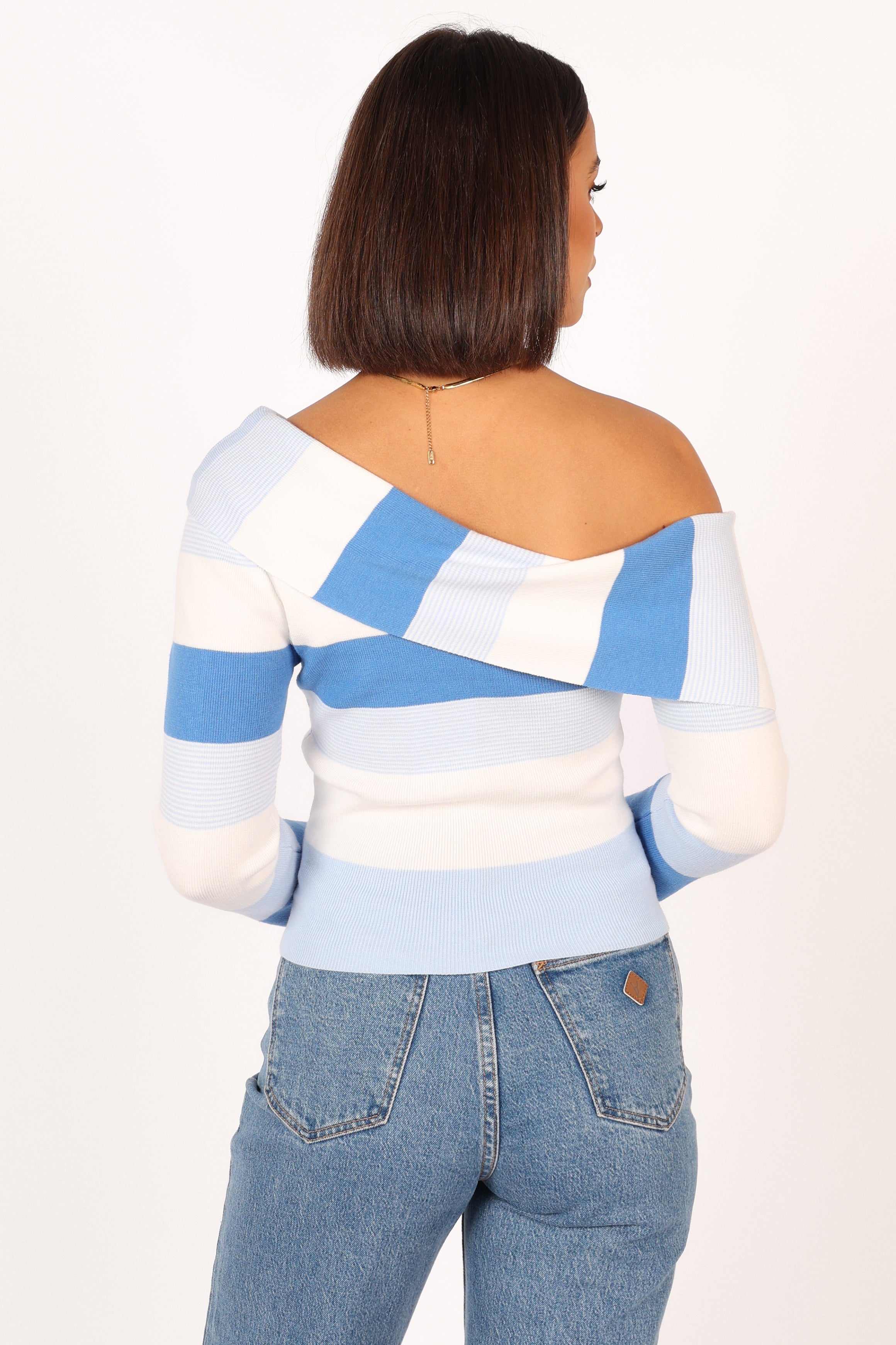 TOPS @Narla Knit Top - Blue