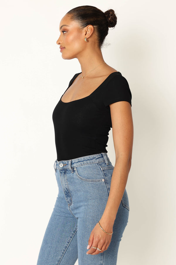 TOPS @Natalie Bodysuit - Black