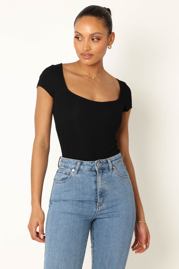 TOPS @Natalie Bodysuit - Black