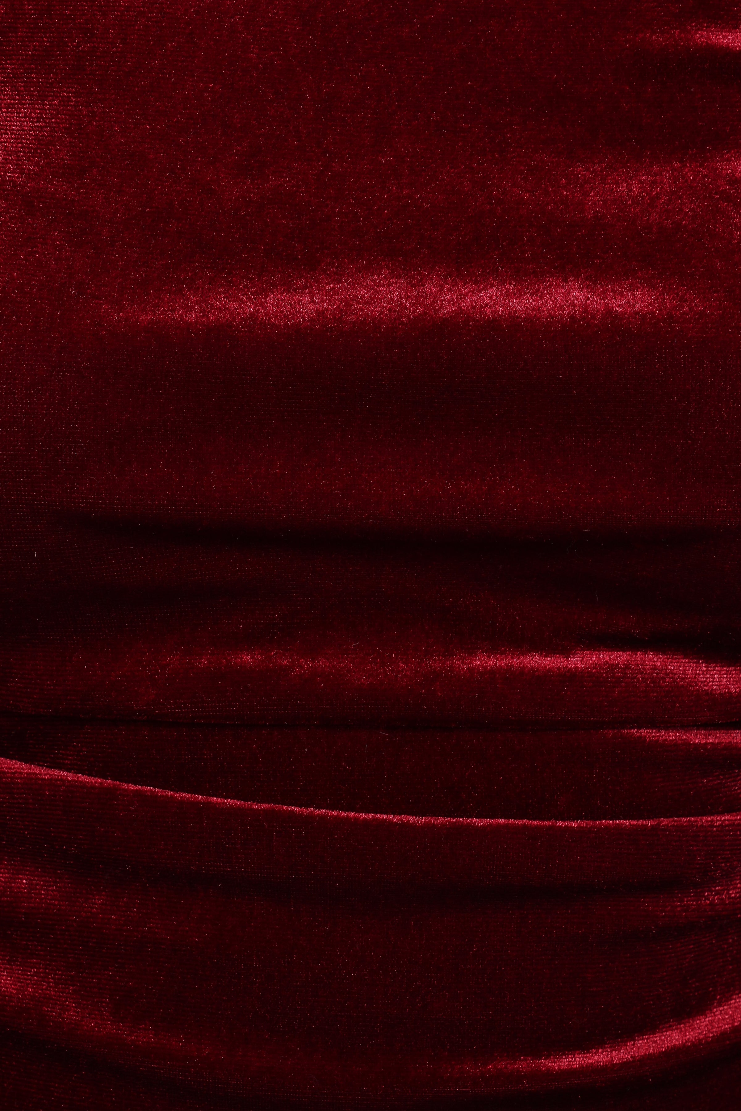 TOPS Nissa Velvet Top - Burgundy
