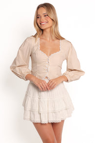 TOPS Nolette Top - Cream White