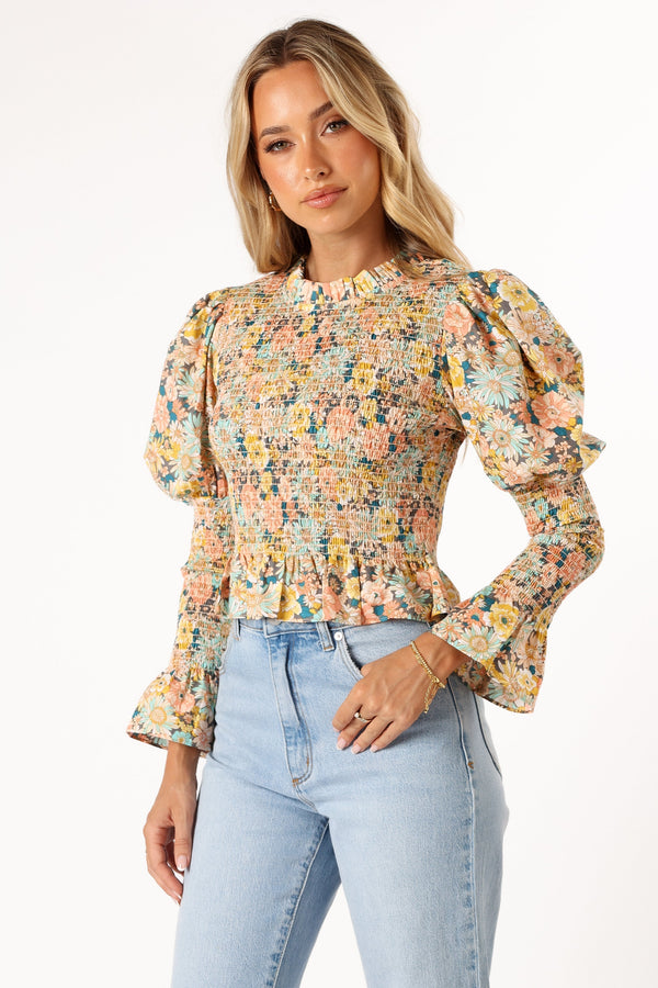 TOPS @Novah Long Sleeve Top - Floral