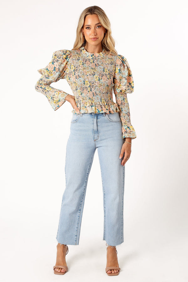 TOPS @Novah Long Sleeve Top - Floral