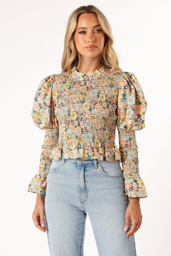 TOPS @Novah Long Sleeve Top - Floral