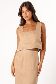 TOPS @Odette Top - Camel (Hold for Sundial)
