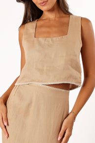 TOPS @Odette Top - Camel (Hold for Sundial)