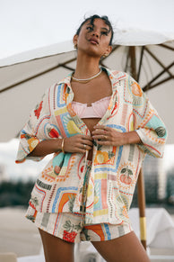 TOPS @Olena Shirt - Agata Print (Hold for Euro Summer)