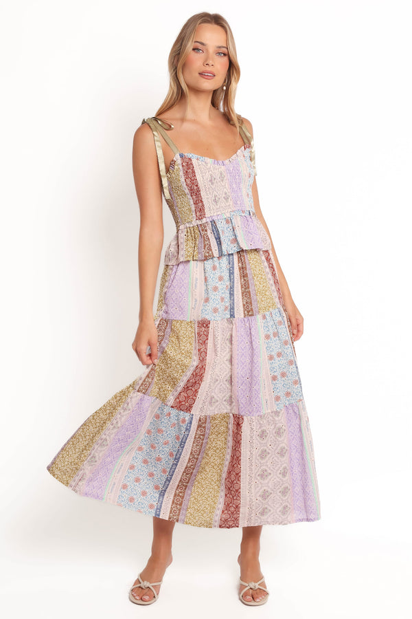 TOPS Petai Patchwork Top - Botanic Multi