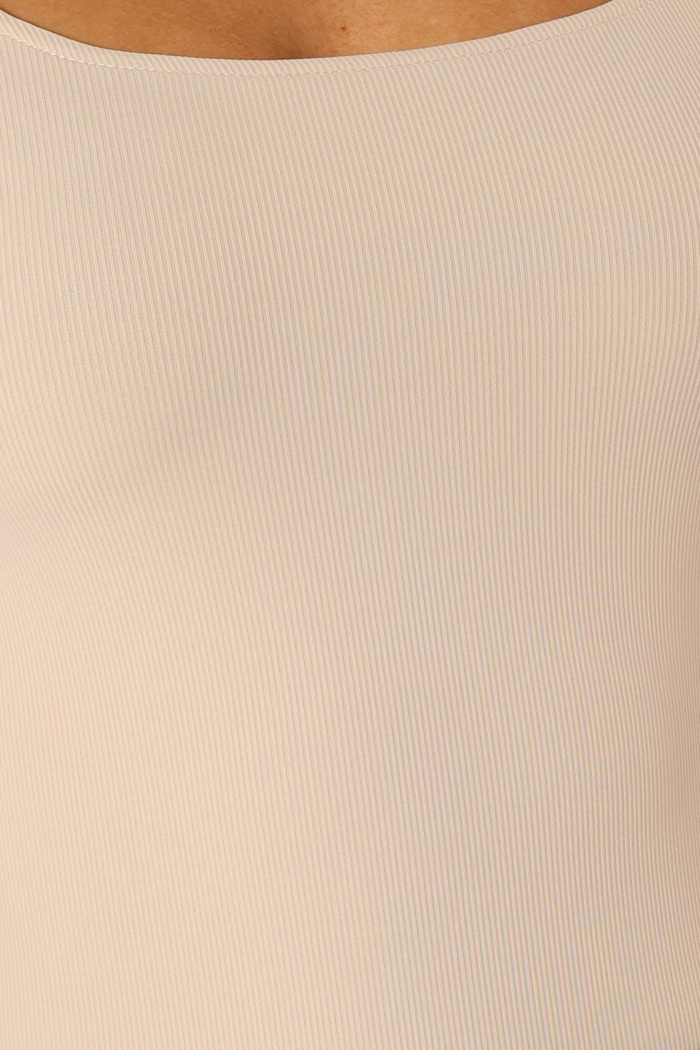 TOPS @Pia Long Sleeve Body Suit - Stone