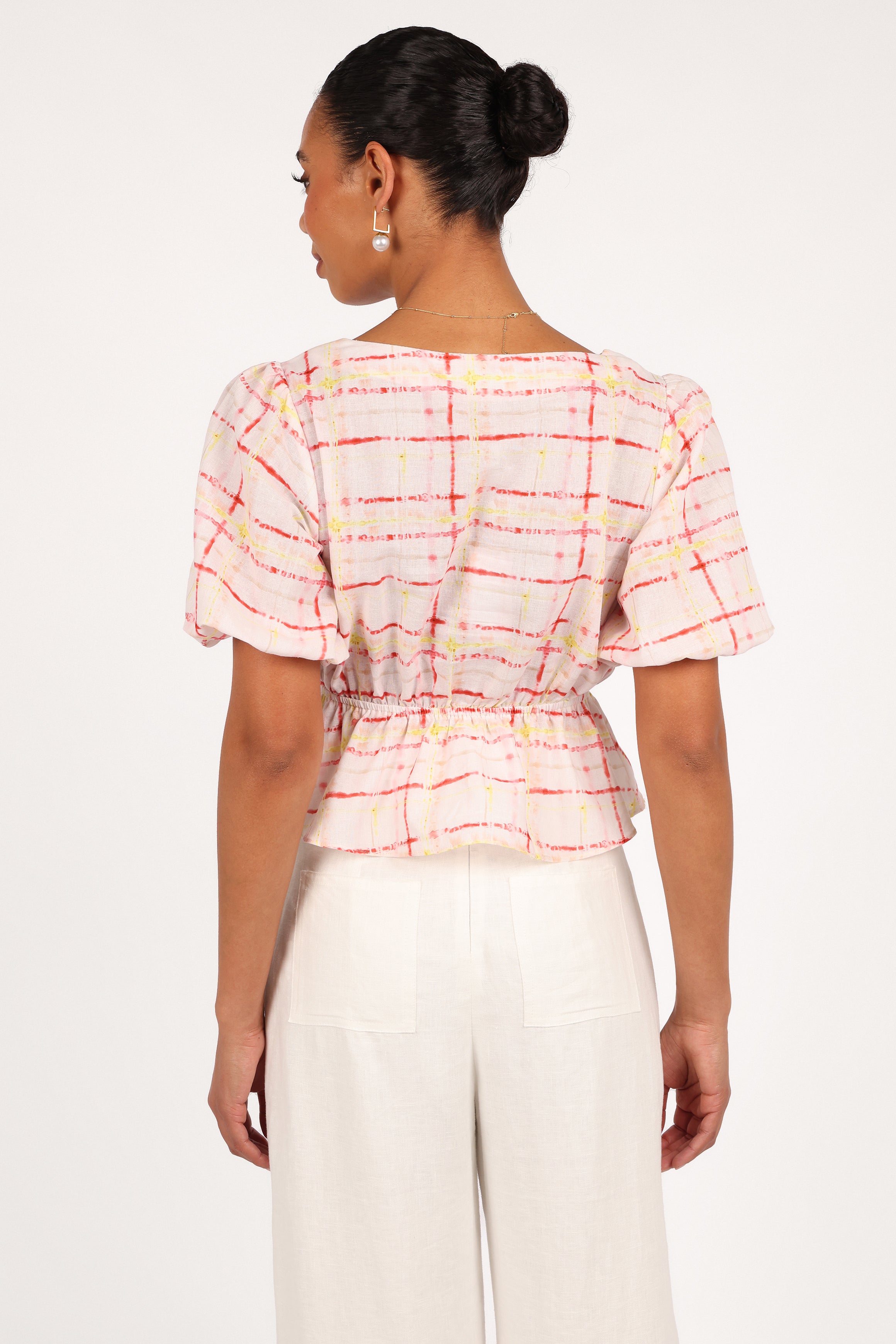 TOPS Pippi Top - Sunset Check
