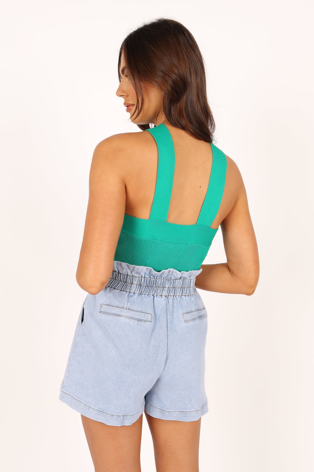 TOPS @Pollie Knit Top - Green