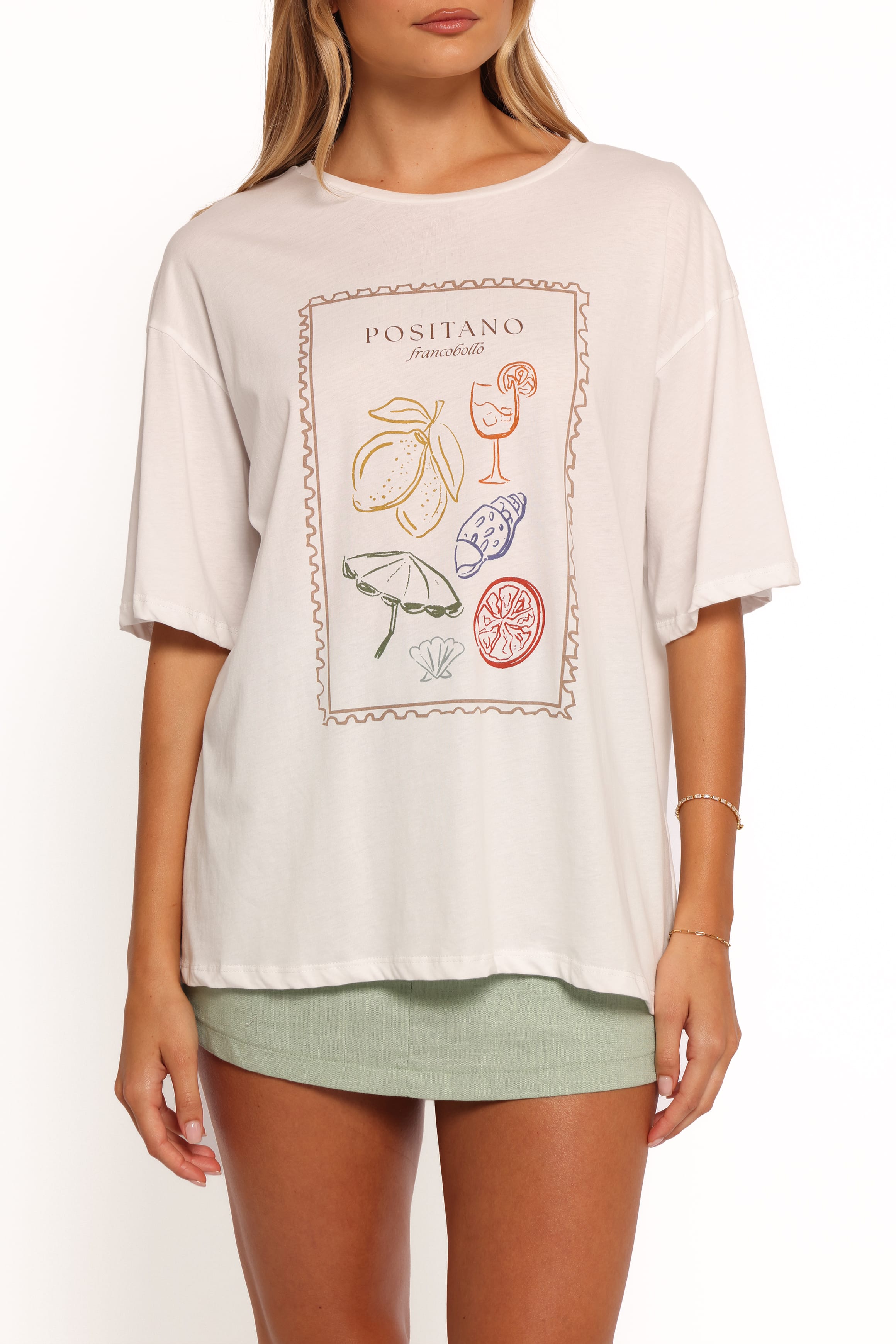 TOPS Positano Tee - White