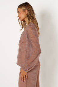 TOPS @Ramona Long Sleeve Top - Rose