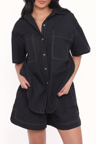 TOPS Remy Short Sleeve Shirt - Black