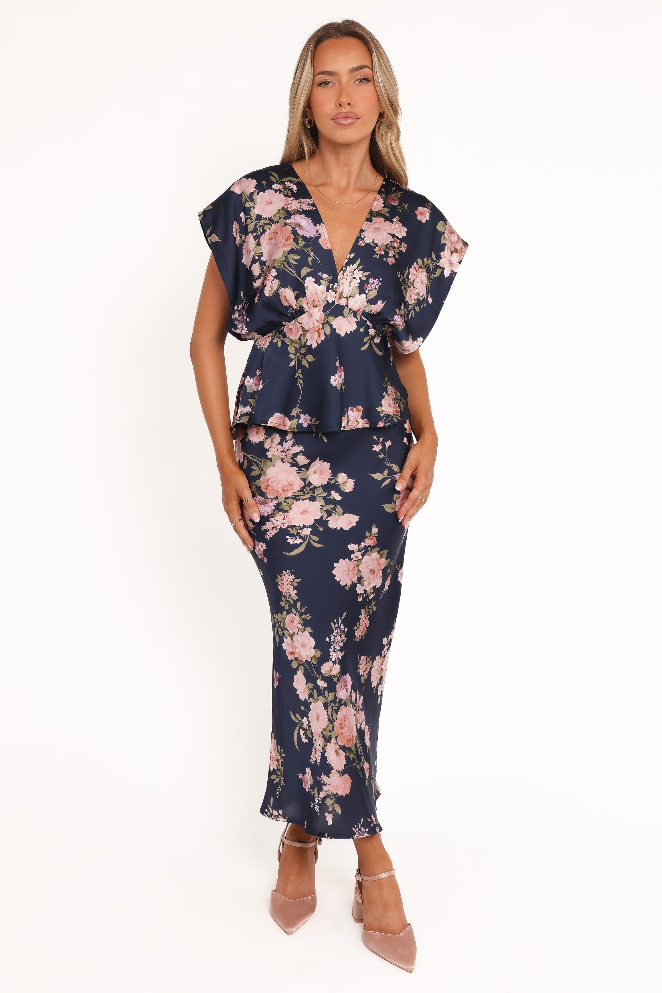 TOPS Ricki Top - Navy Floral