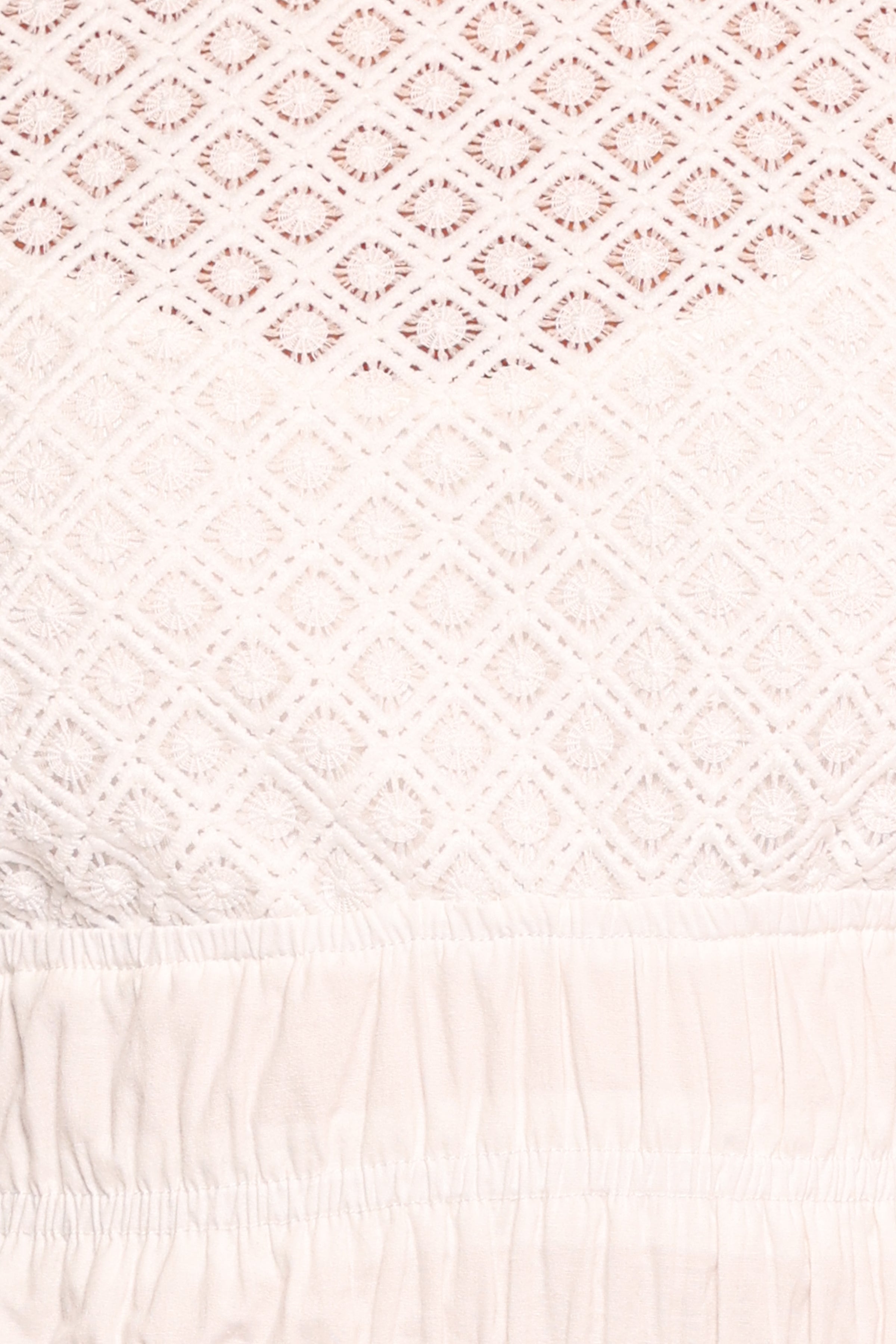 TOPS Riven Shirred Top - White