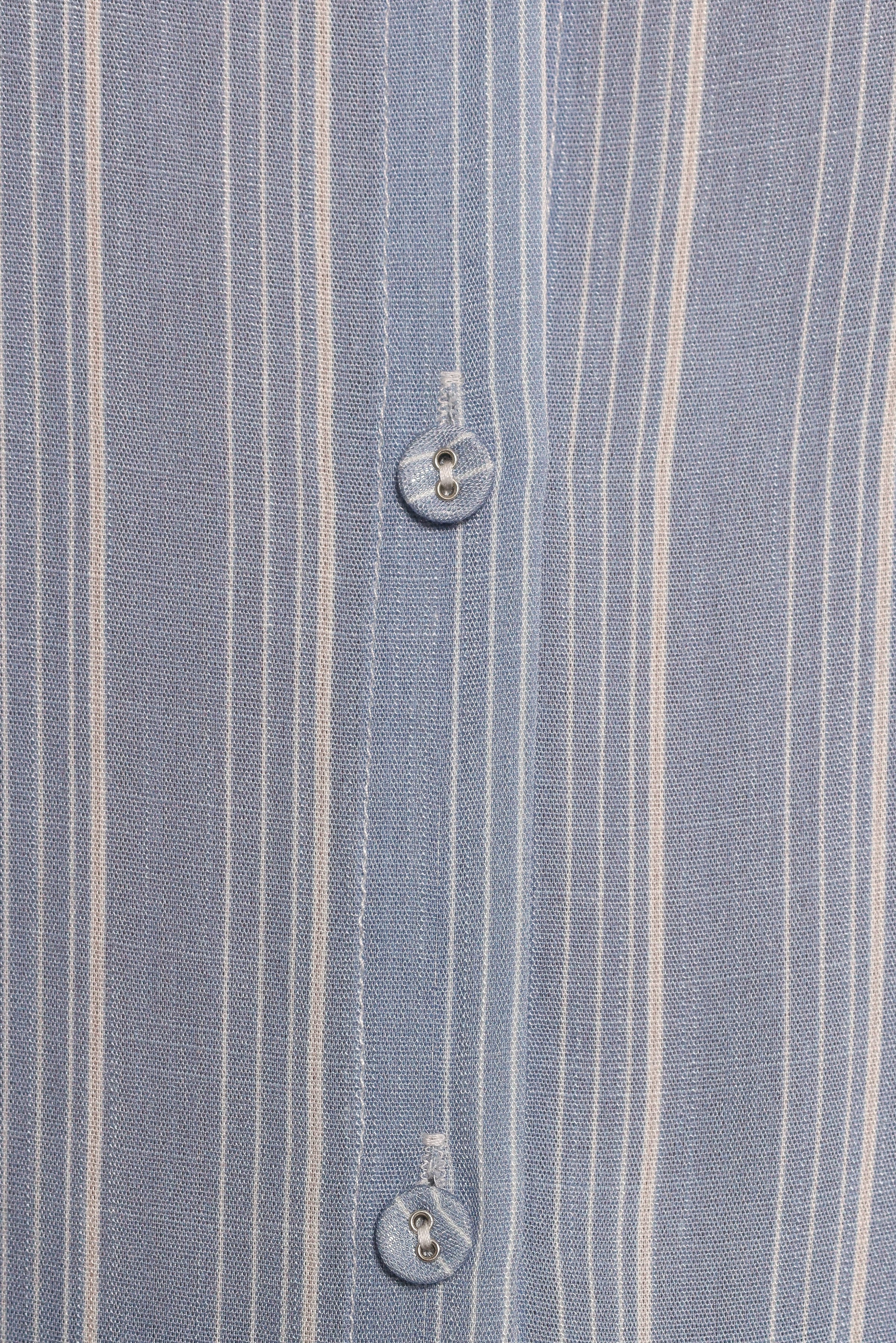 TOPS Rixo Button Down Top - Blue Stripe