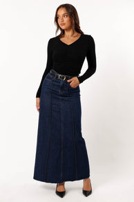 TOPS @Roma Ruched Top - Black