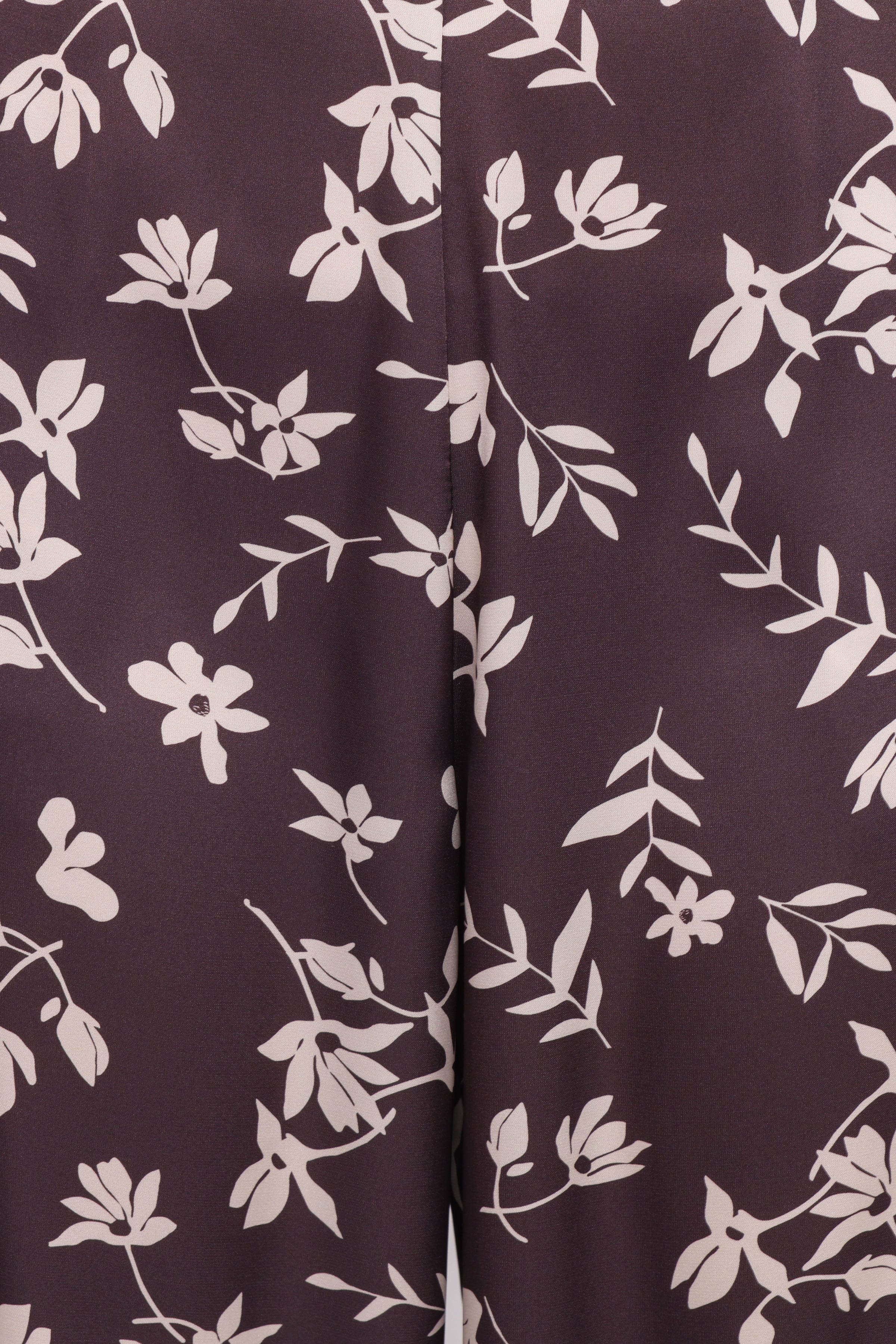 TOPS Romola Off Shoulder Top - Brown Cream Floral
