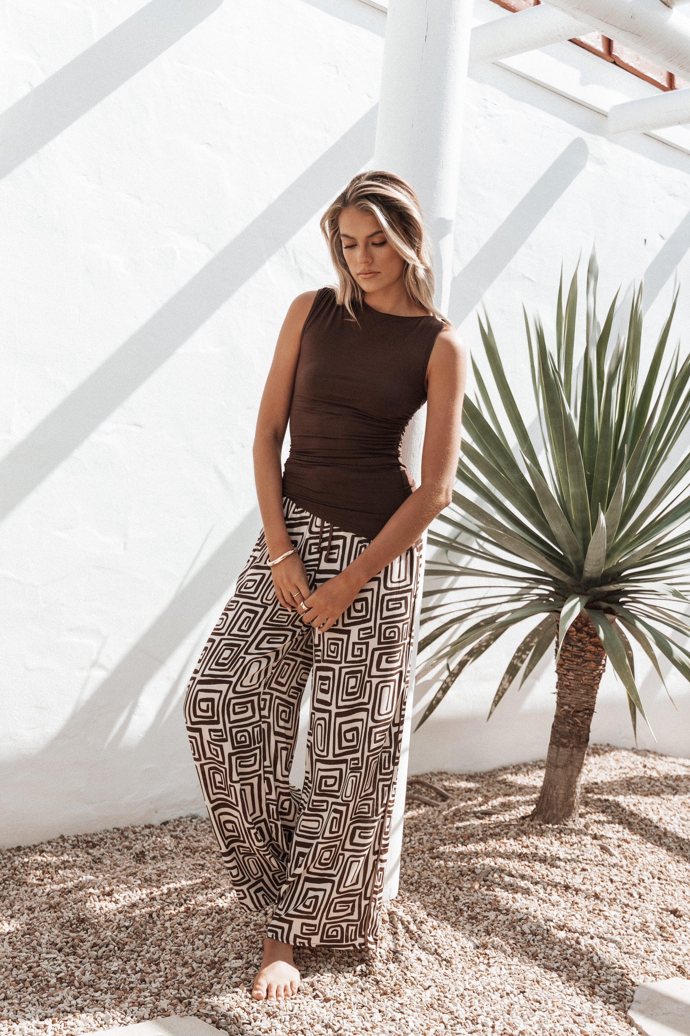 TOPS Romy Top - Chocolate Brown