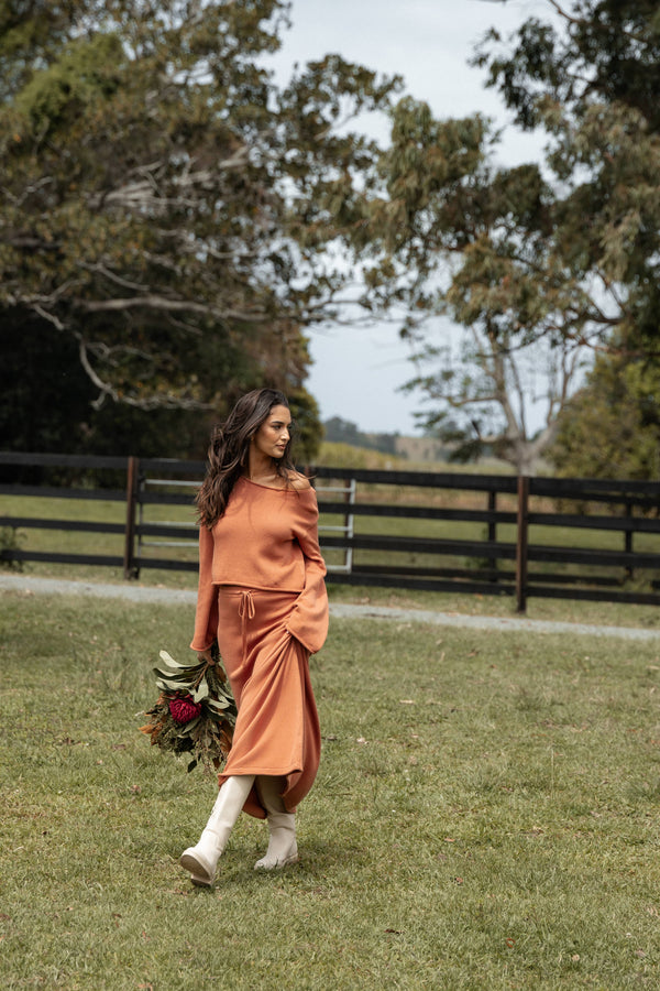 TOPS Rooney Knit Sweater - Cinnamon