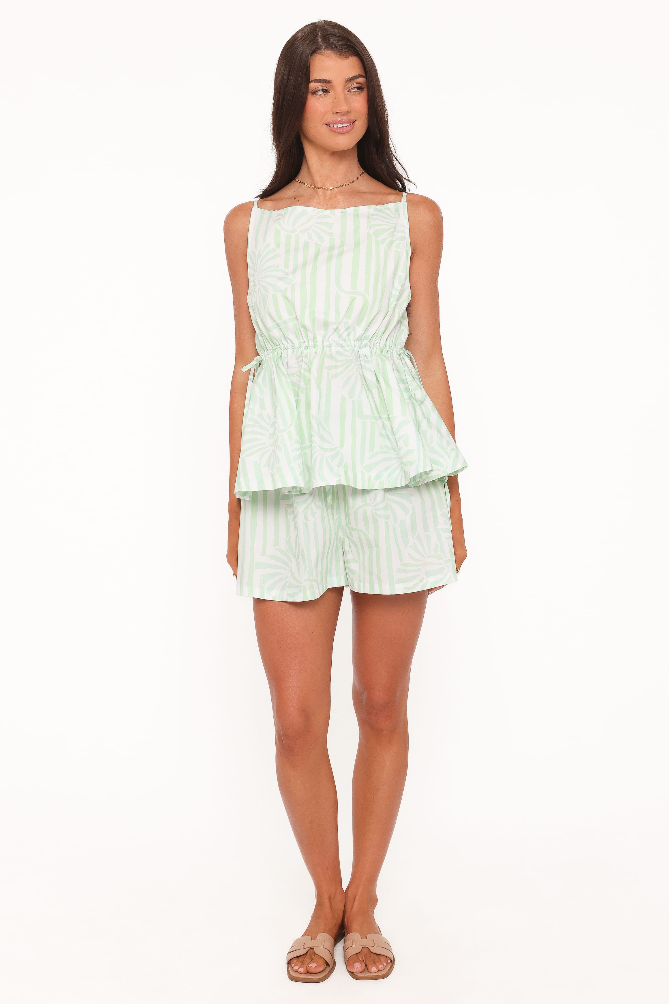 TOPS Rory Top - Jade Painted Stripe