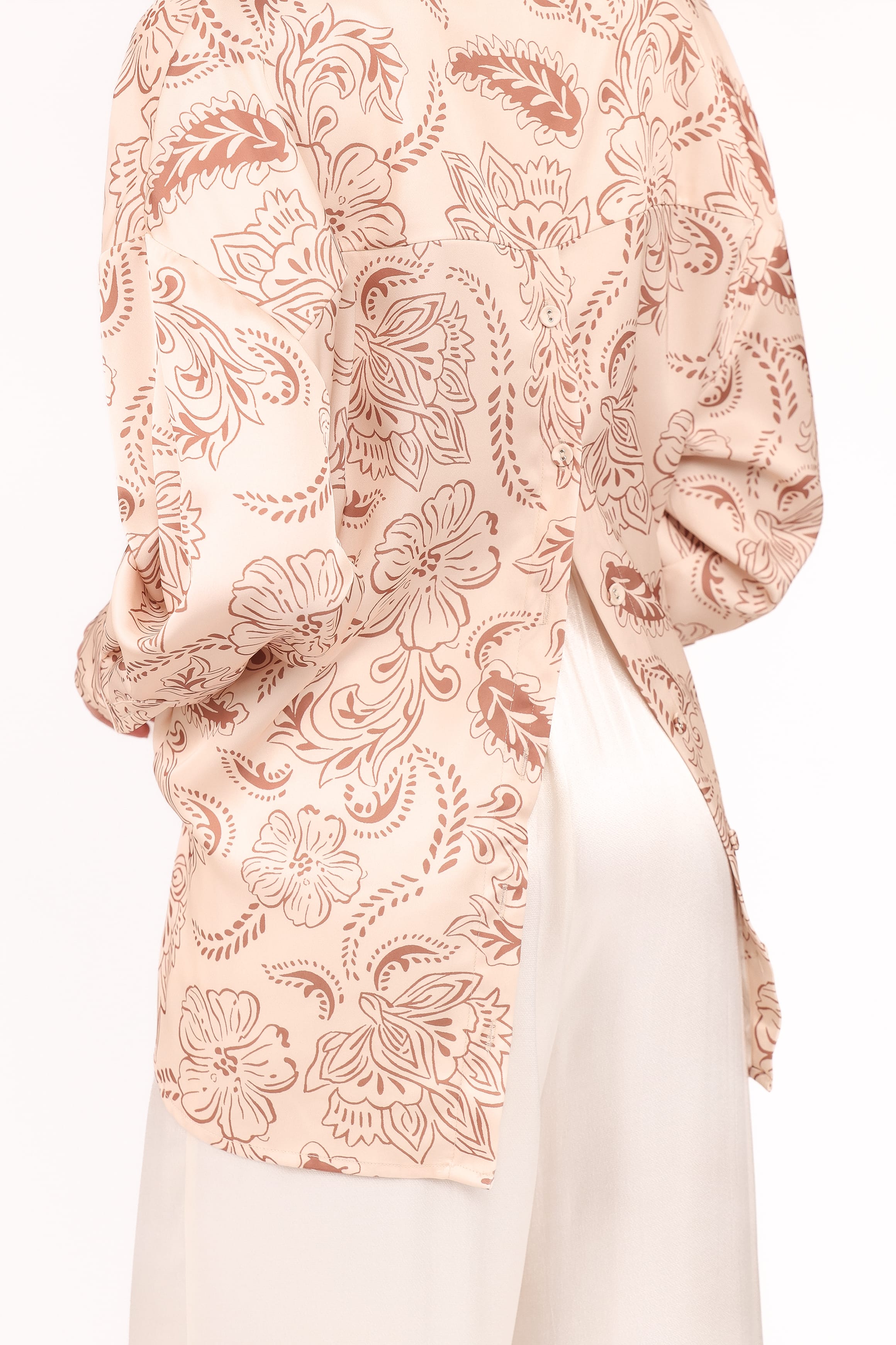 TOPS Rosalie Shirt - Brown Paisley