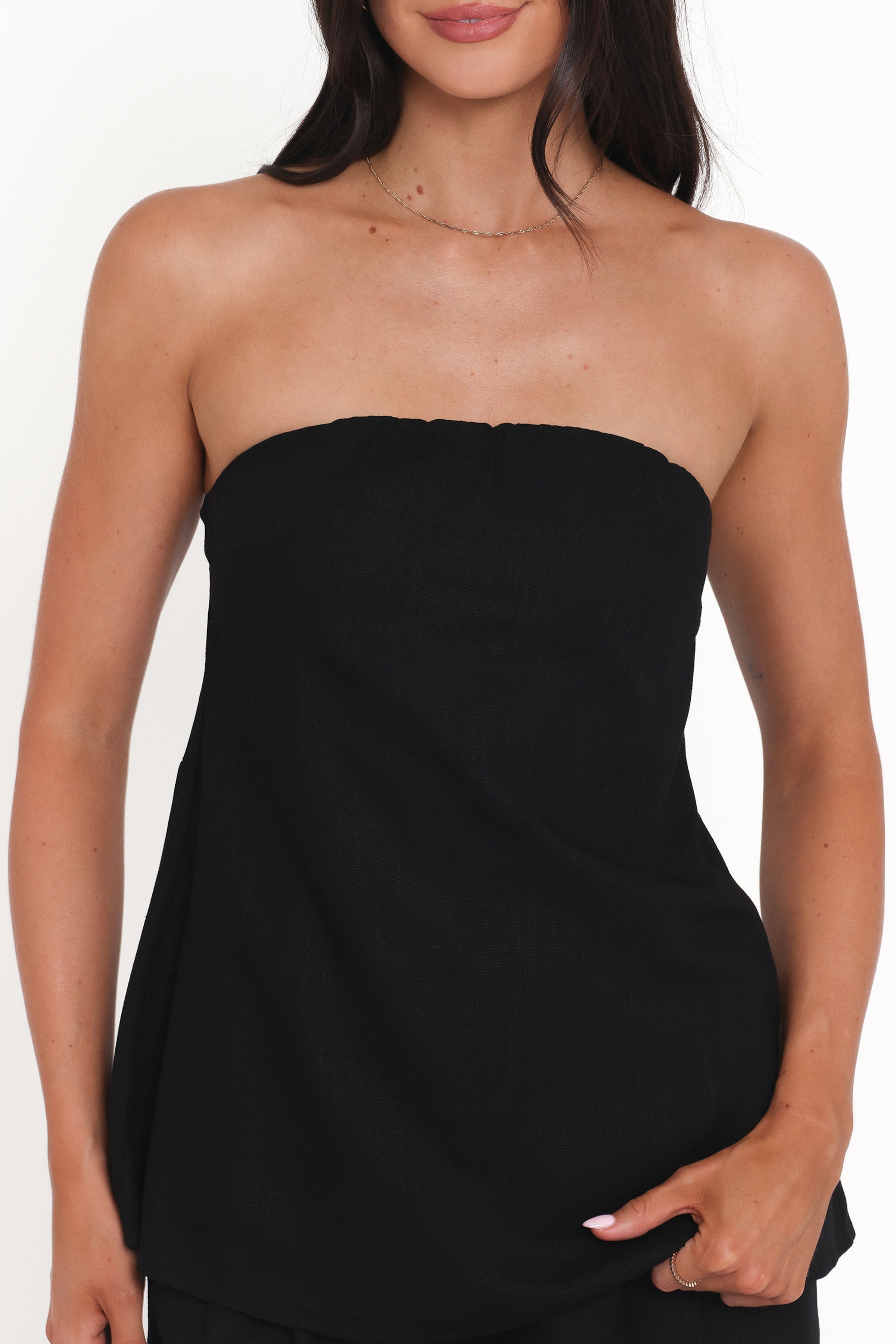 TOPS Rosemarie Strapless Top - Black