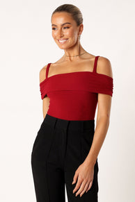 TOPS @Ryder Bodysuit - Wine