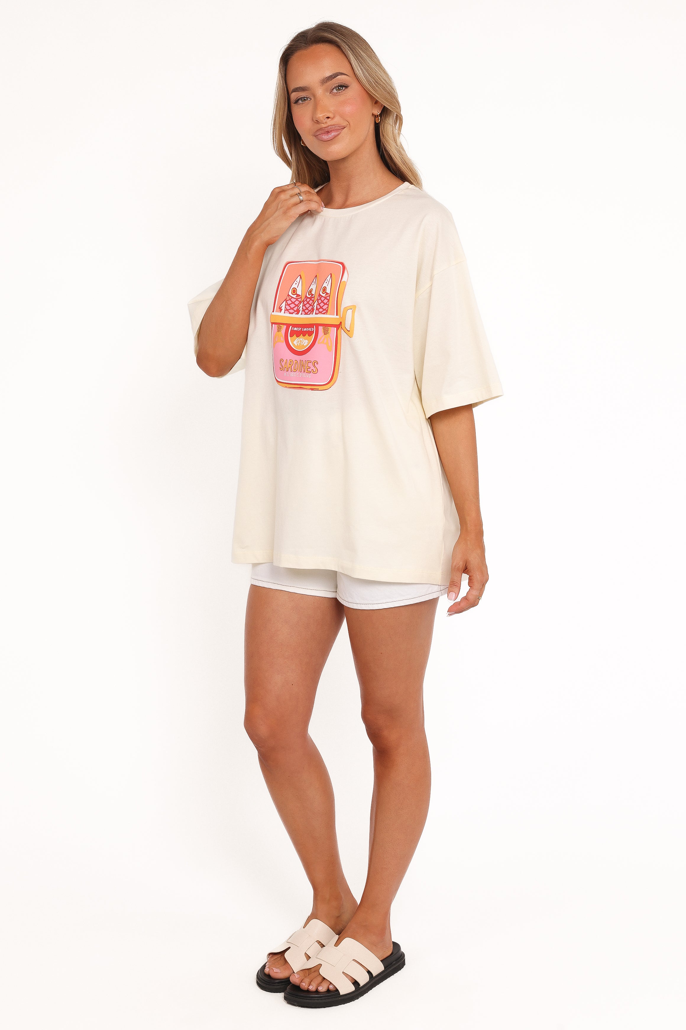 TOPS Sardines Tee - Pale Yellow