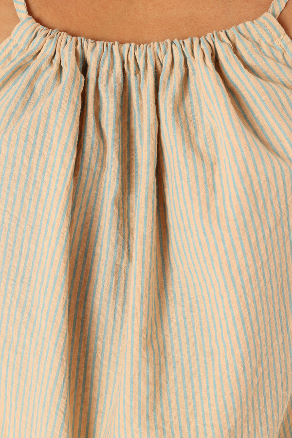 TOPS @Savanna Striped Top - Apricot