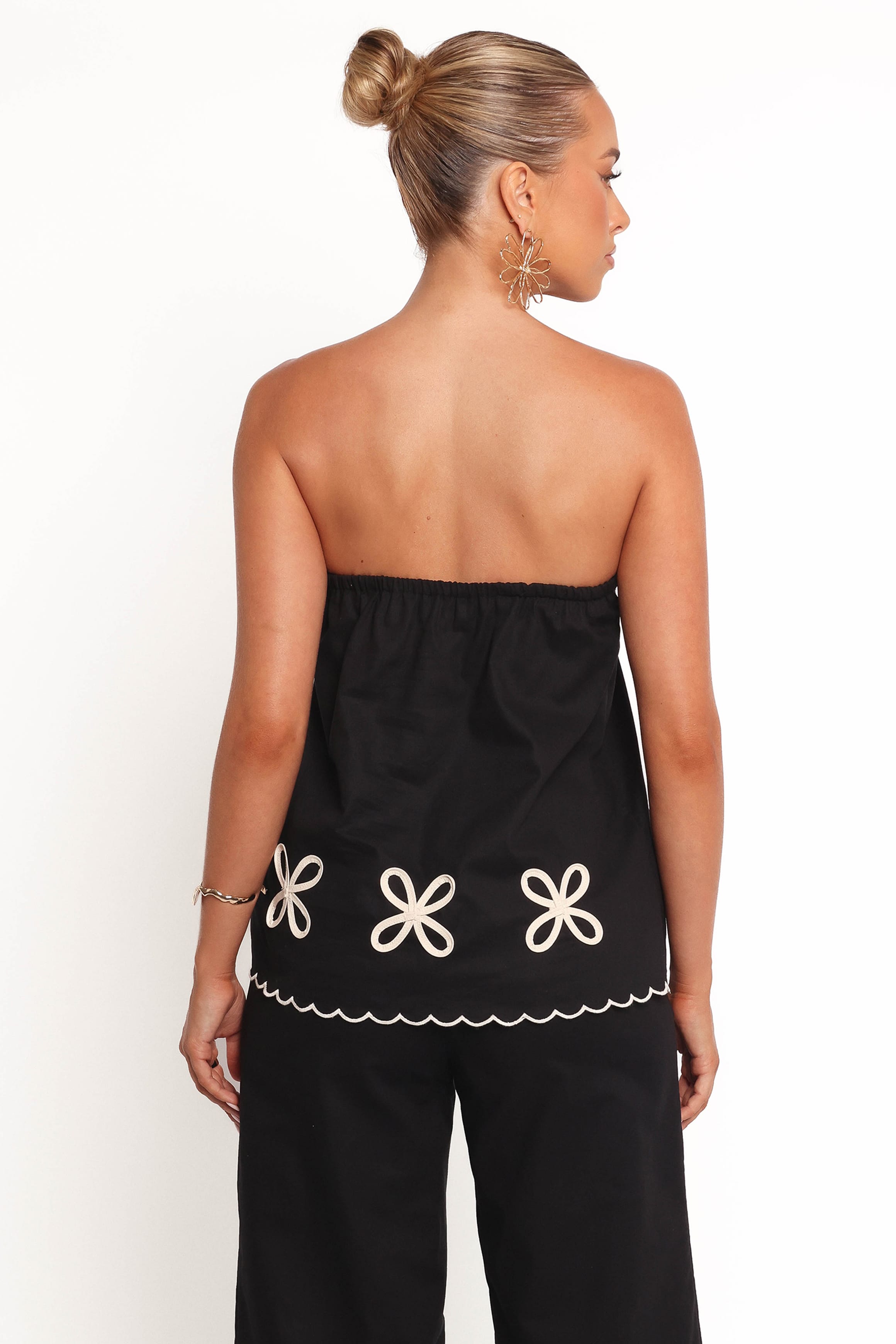 TOPS Semika Strapless Top - Black