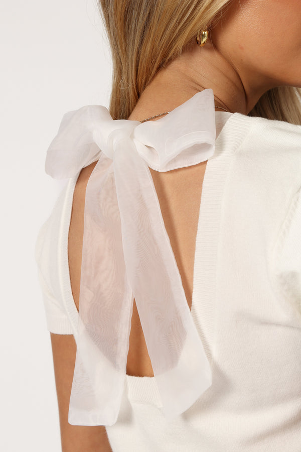 TOPS @Shannon Bow Top - Off White