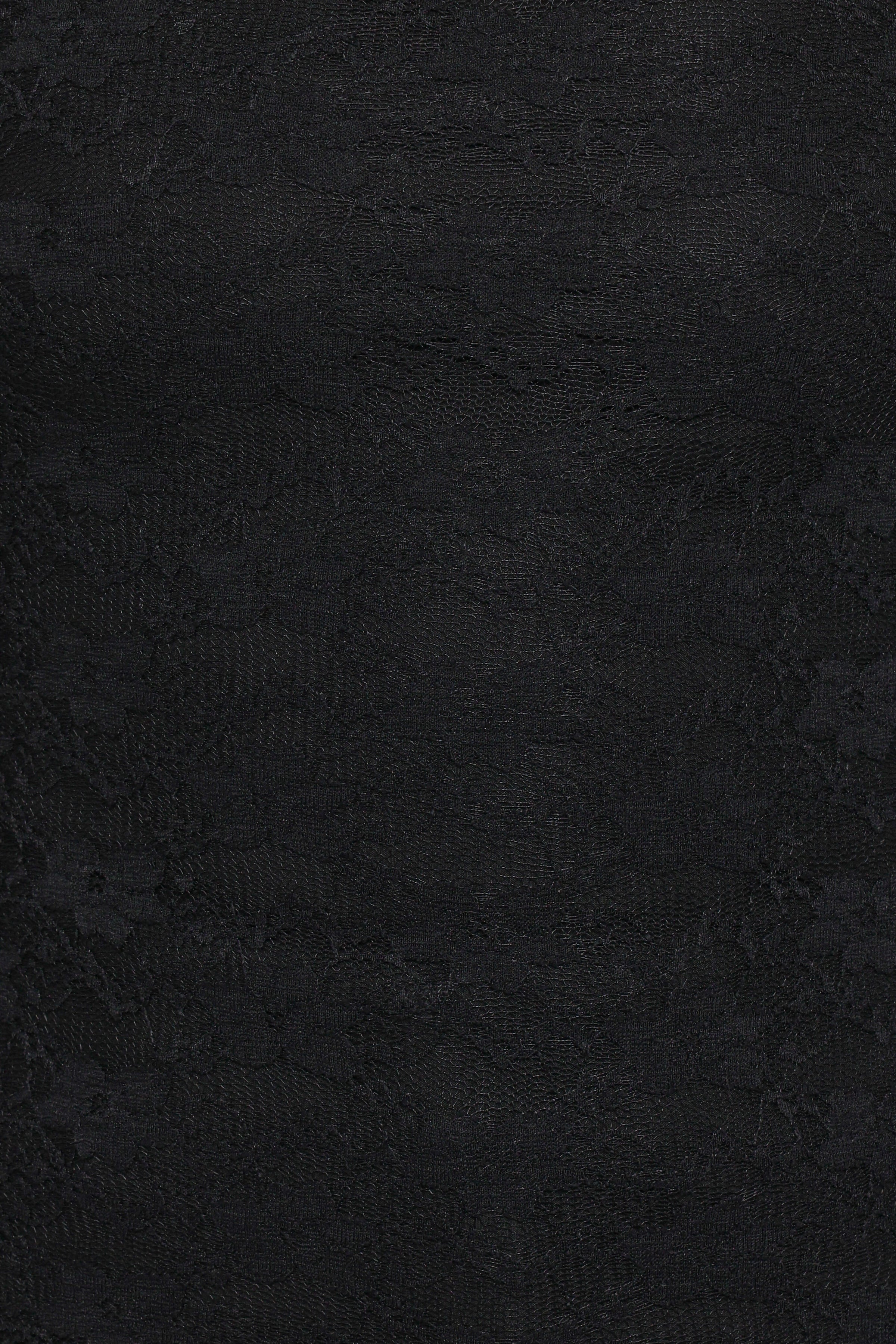 TOPS Skyler Square Neck Stretch Lace Top - Black