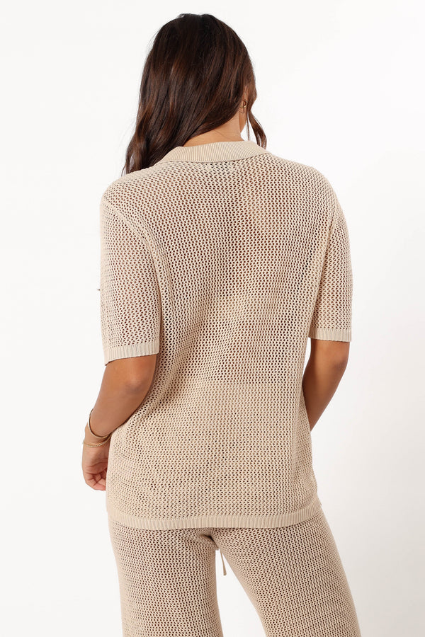 TOPS @Smith Knit Top - Sand (Hold for Euro Summer)