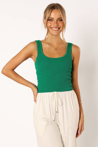 TOPS Soji Knitted Tank - Green