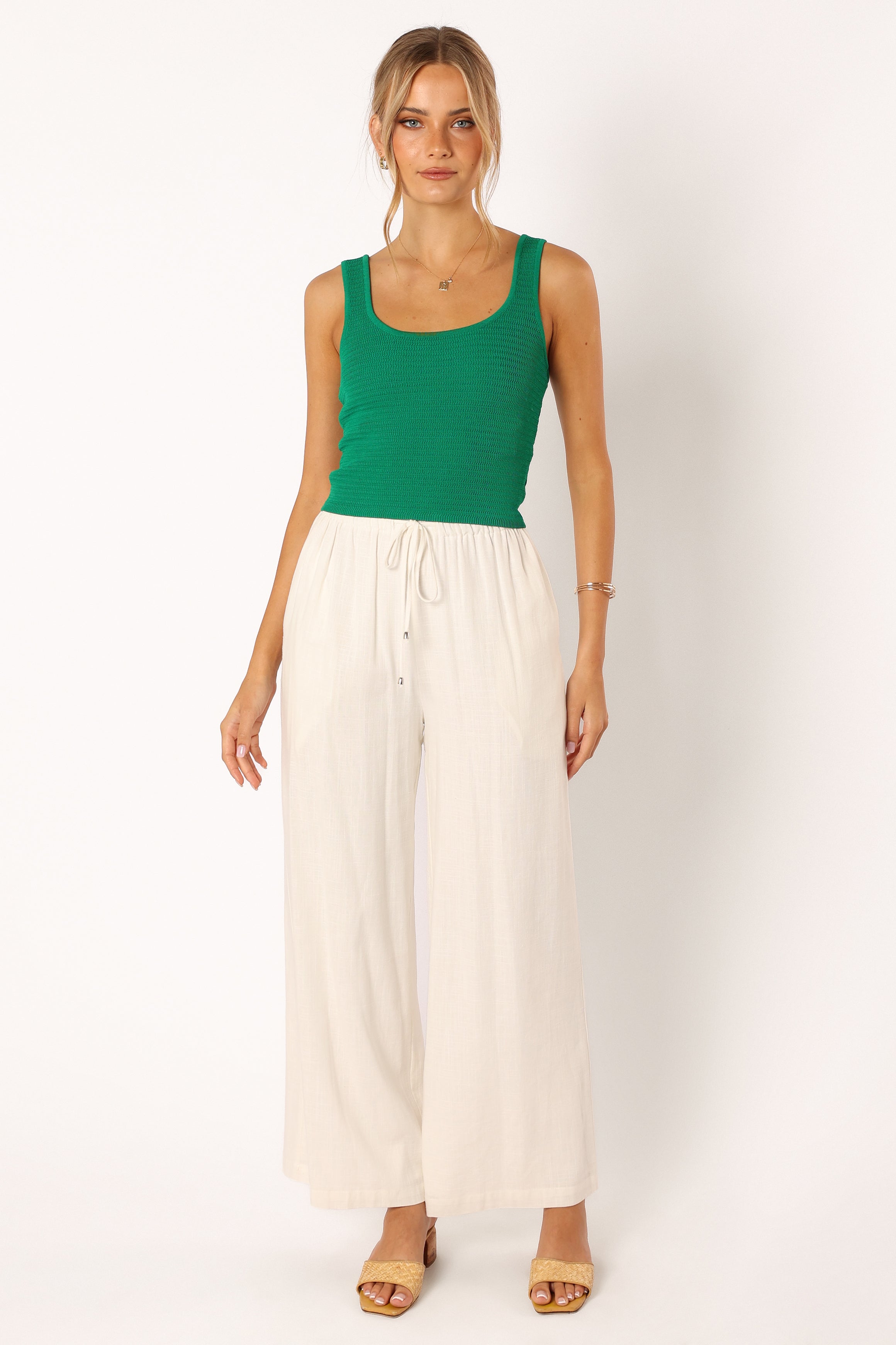 TOPS Soji Knitted Tank - Green