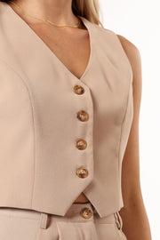 TOPS @Sophia Vest - Beige