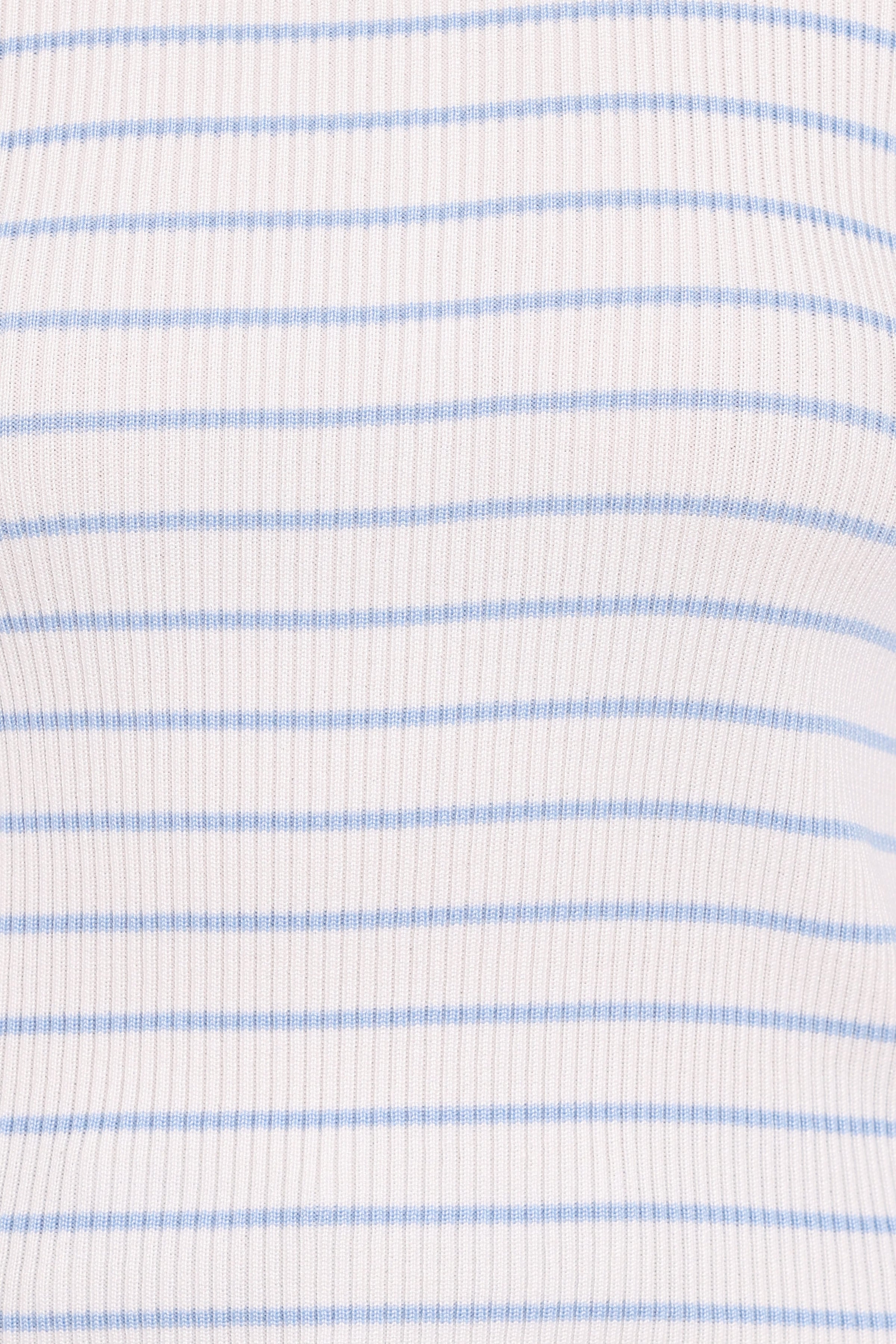 TOPS Stacie Ribbed Knit Top - Light Blue Stripe