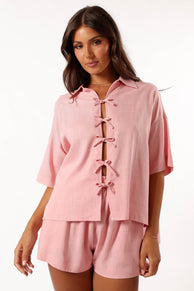 TOPS @Stanley Short Sleeve Top - Pink
