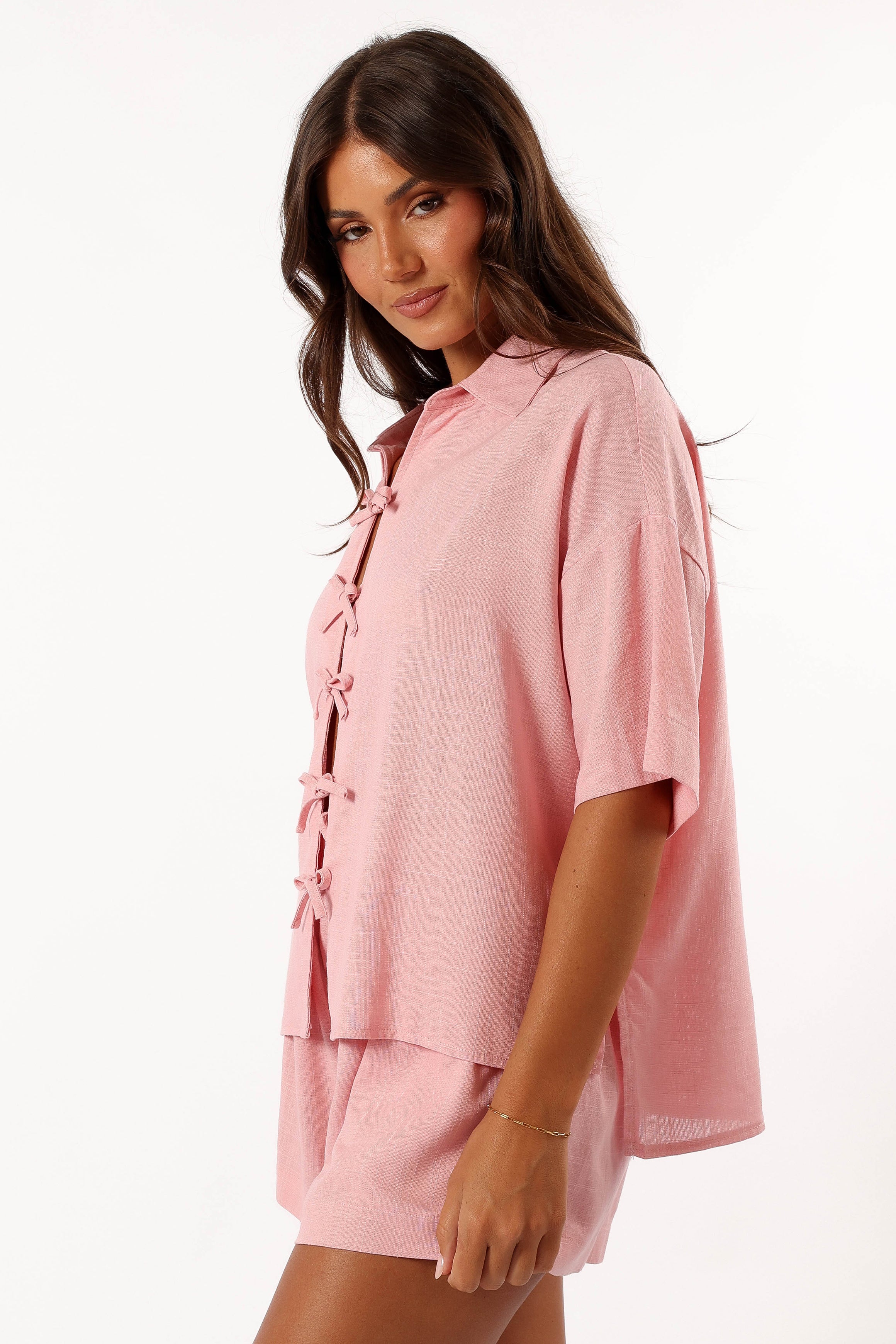 TOPS @Stanley Short Sleeve Top - Pink