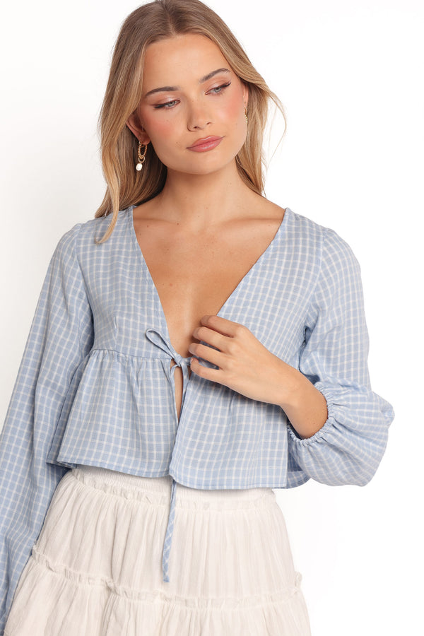 TOPS Sundara Long Sleeve Top - Blue