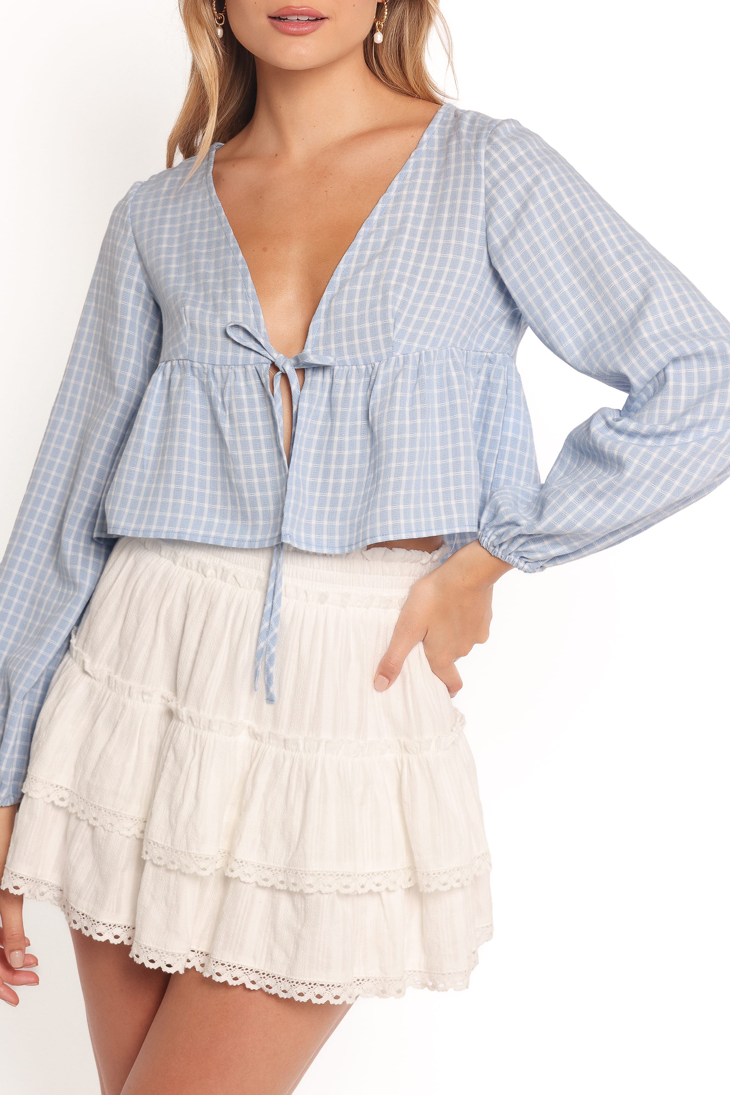 TOPS Sundara Long Sleeve Top - Blue