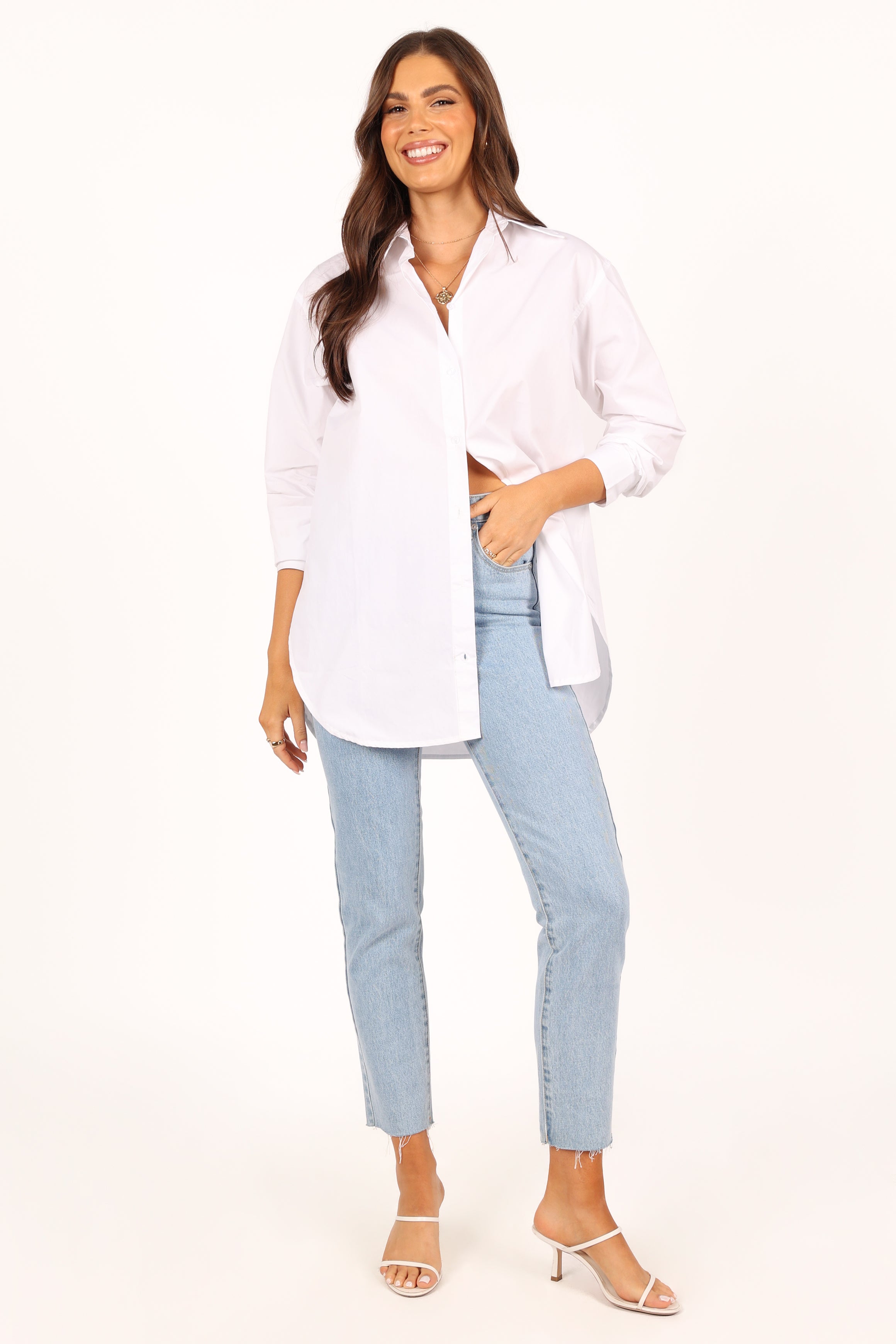 TOPS @Tal Oversized Shirt - White (waiting on bulk)