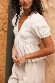 TOPS @Tamara Top - White (Hold for Euro Summer)