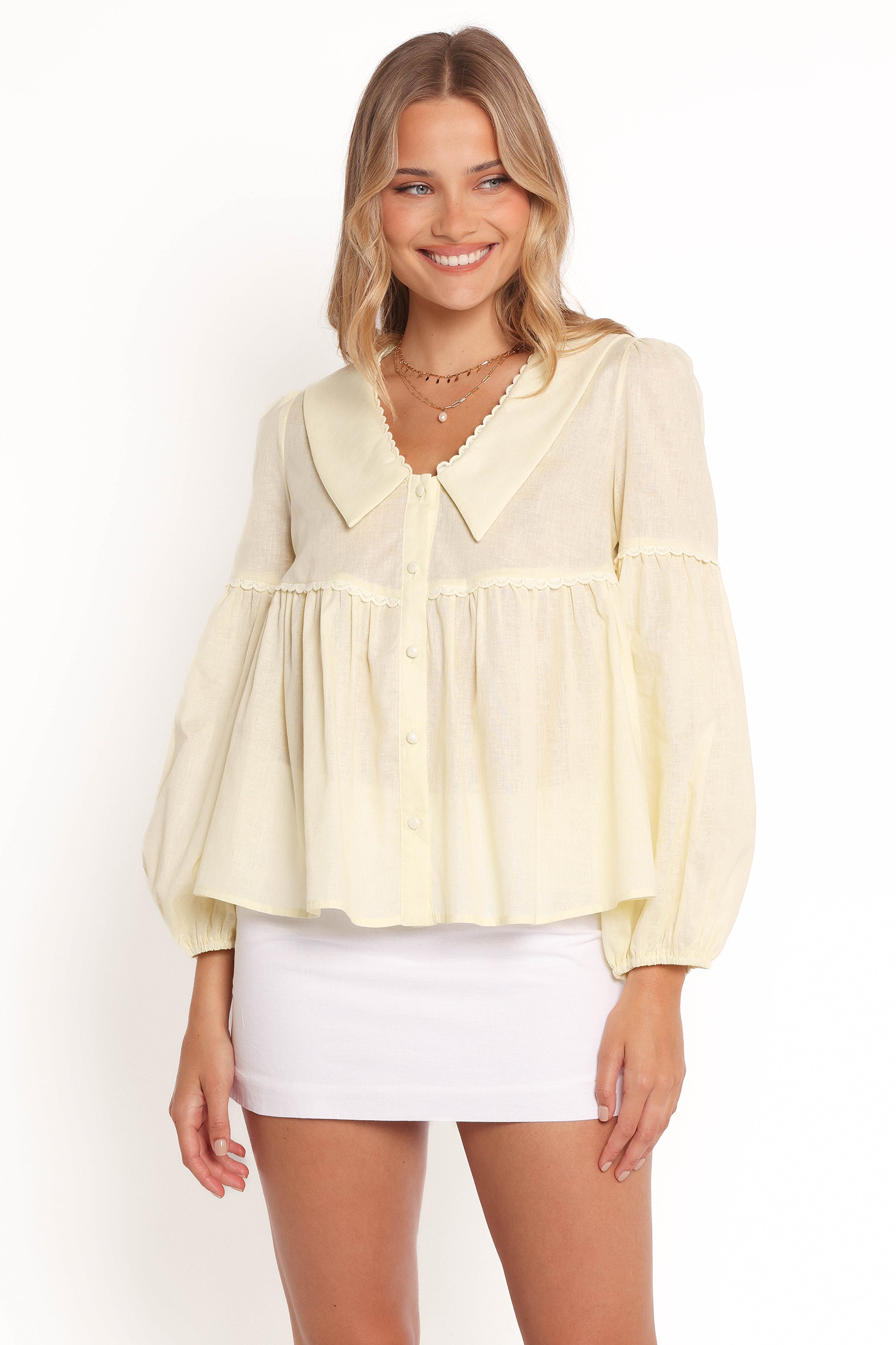 TOPS Thalassa Top - Butter Yellow